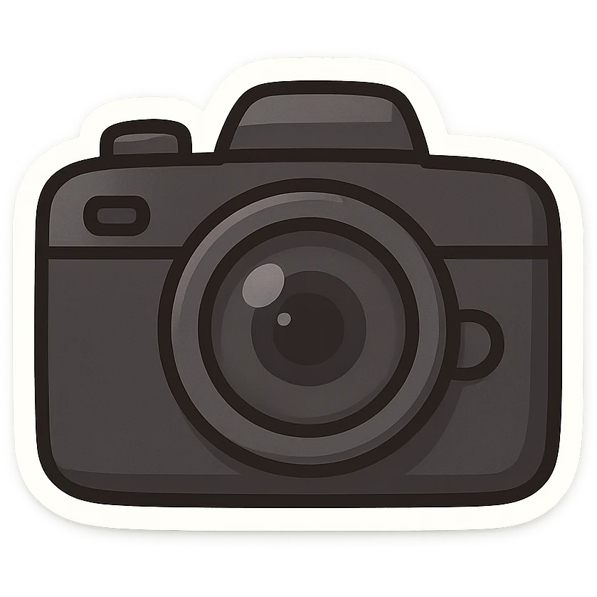 simple black camera emoji
