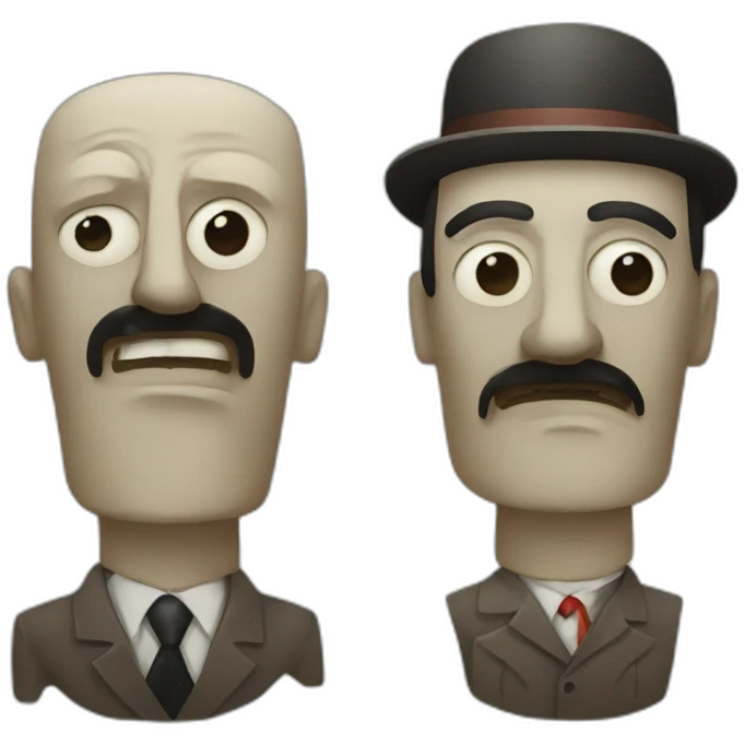 moai and hitler emoji
