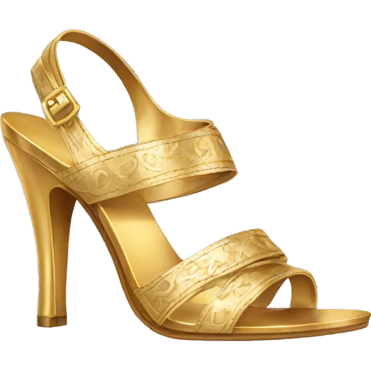 Golden sandal heels emoji