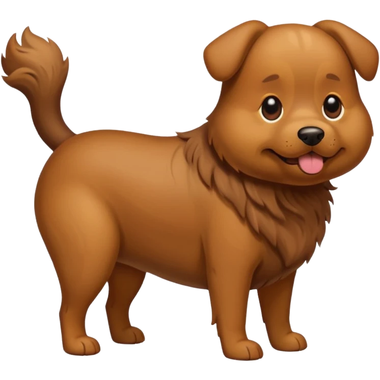 Dog pooping emoji