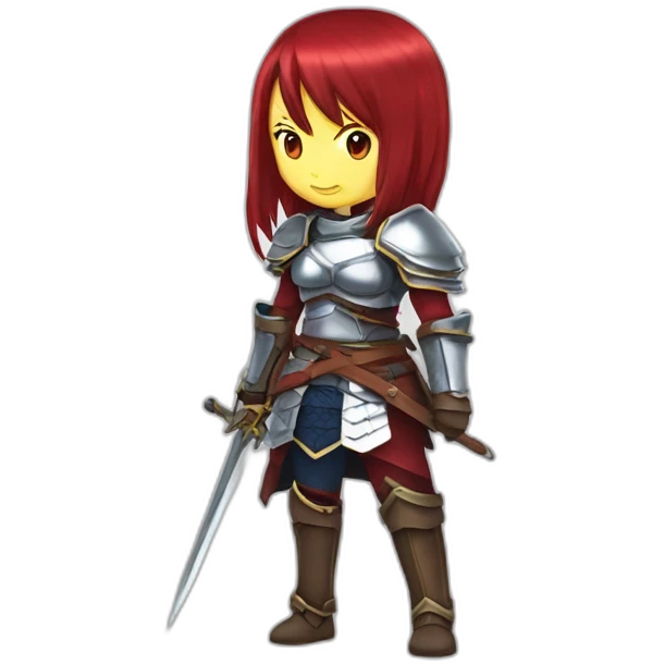 Erza scarlet en armure de armure emoji