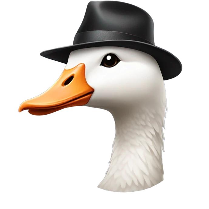 goose with a hat emoji