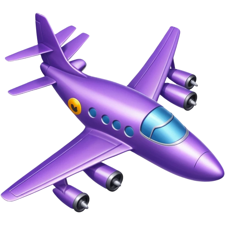 purple plane emoji