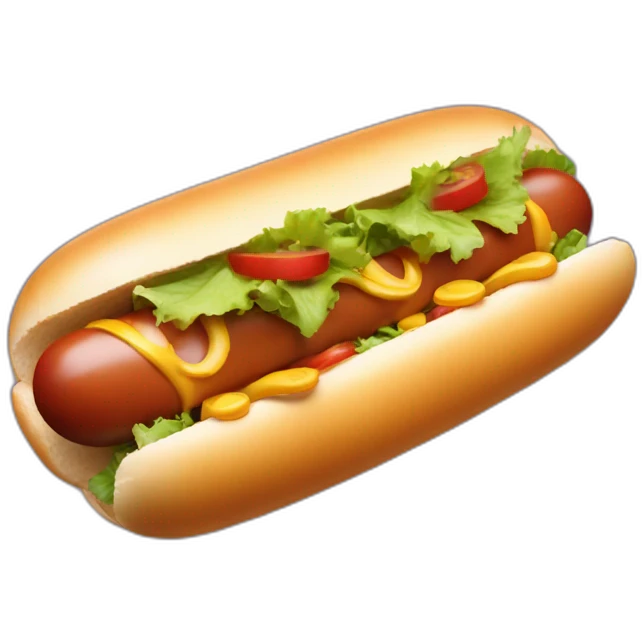 hot dog with salade emoji
