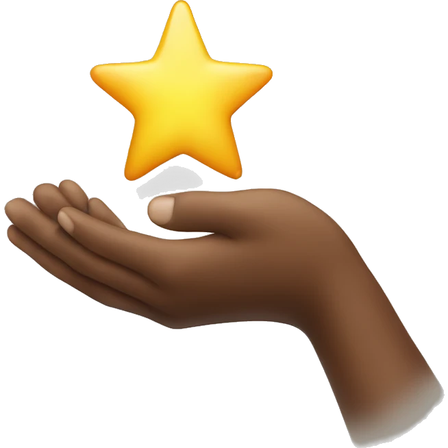 hand giving a star emoji