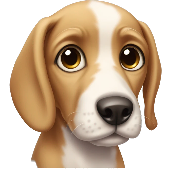 Puppy with long ears and big puppy eyes emoji