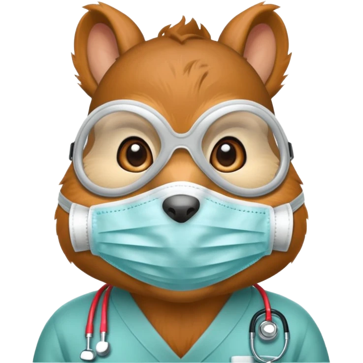 squirrel Wearing Medical Mask emoji