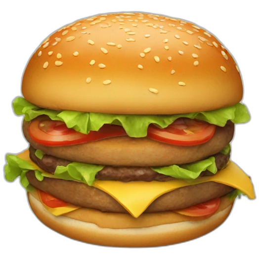 Realistic burger emoji