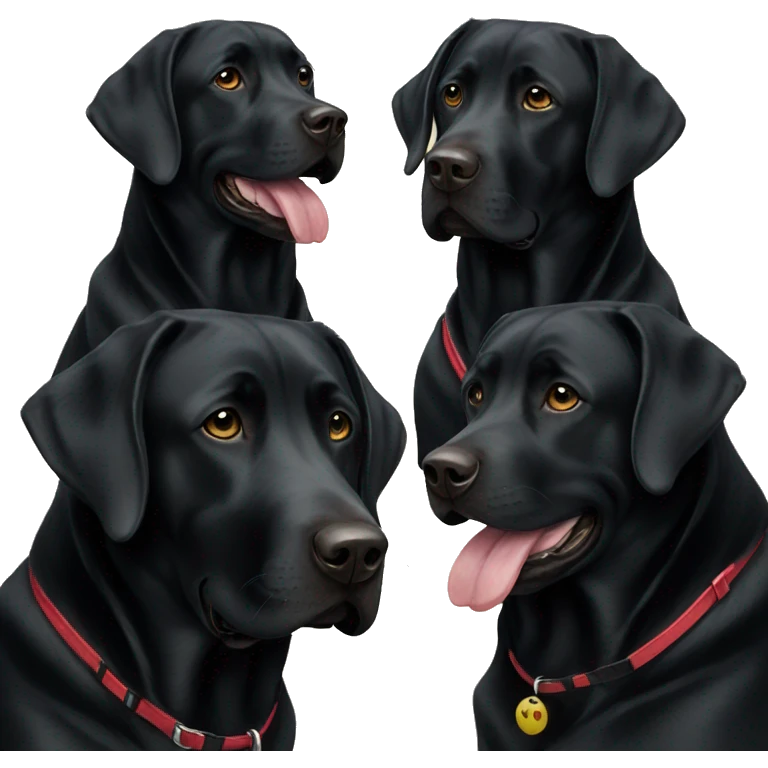 2 black Labradors emoji
