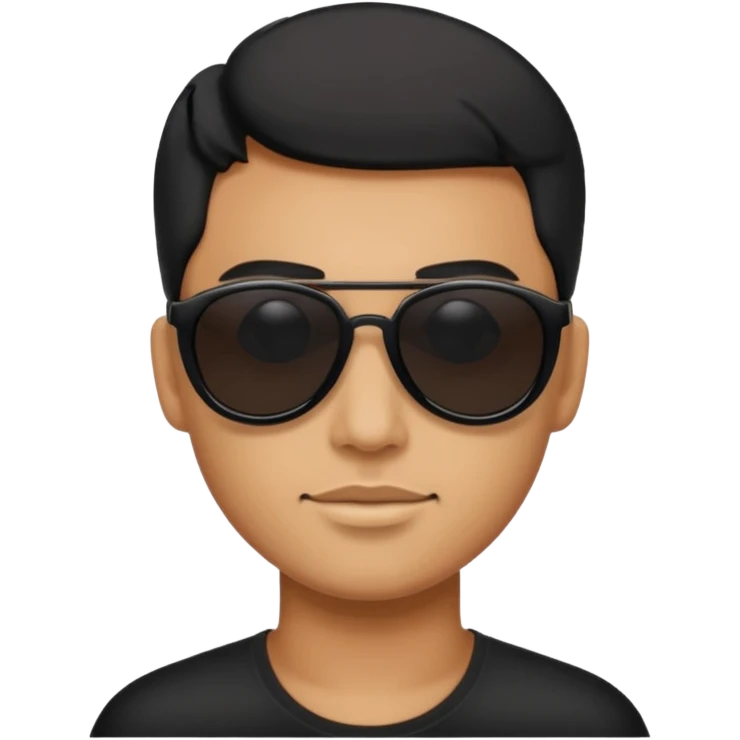 shorkshire con lentes de sol completamente negros emoji