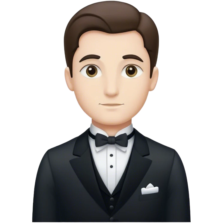 Butler, Front Pose, no body only face emoji