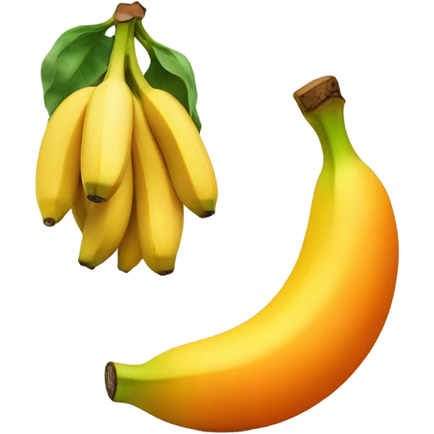A banana with an orange  emoji