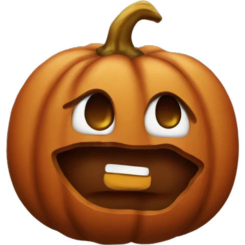 chocolate shaped pumpkin emoji