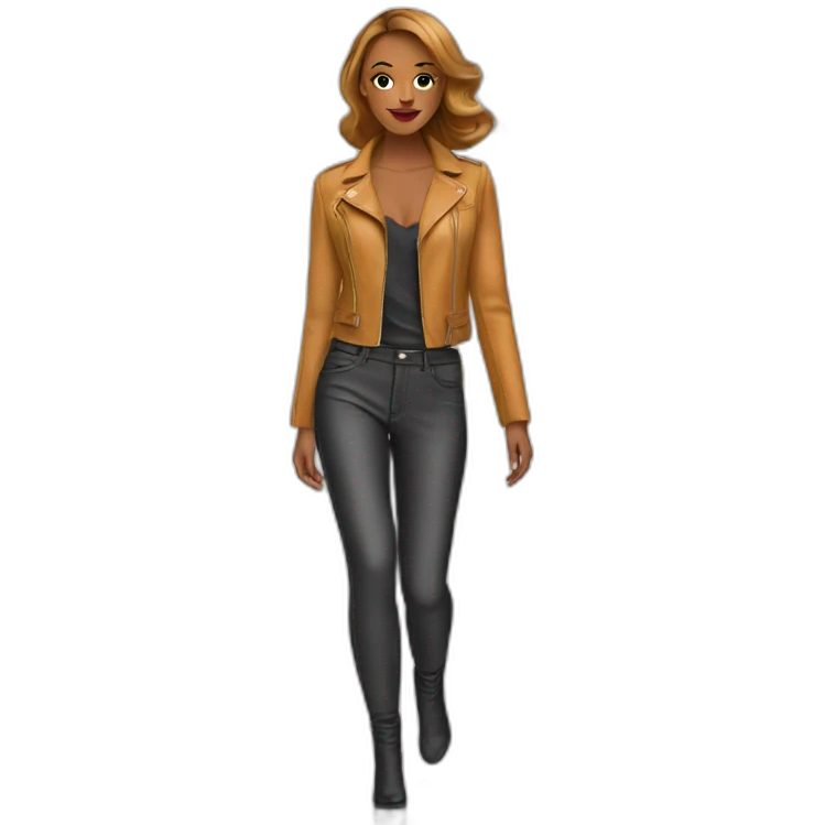 woman on catwalk emoji