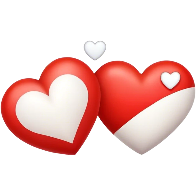 Make me emoji with a red heart and white hard with percentage that 
show 25% red heart and 75% white heart emoji