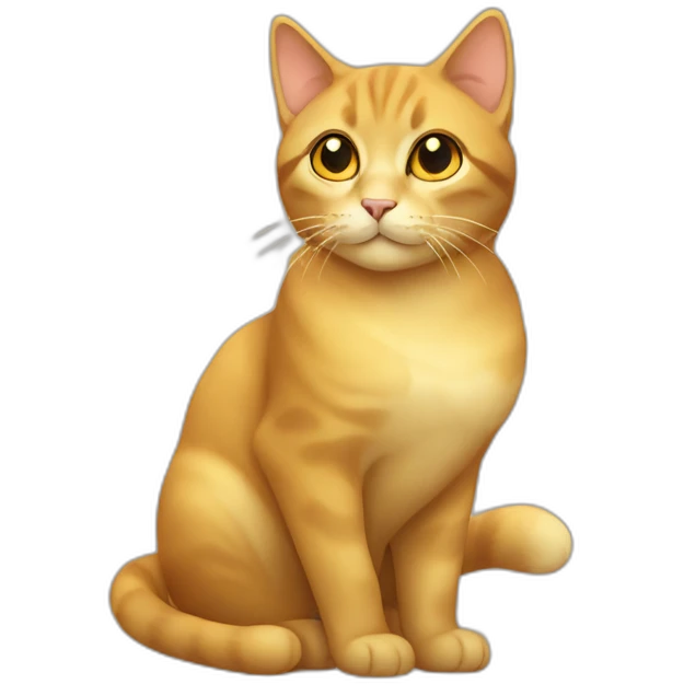 cat, golden gradient emoji