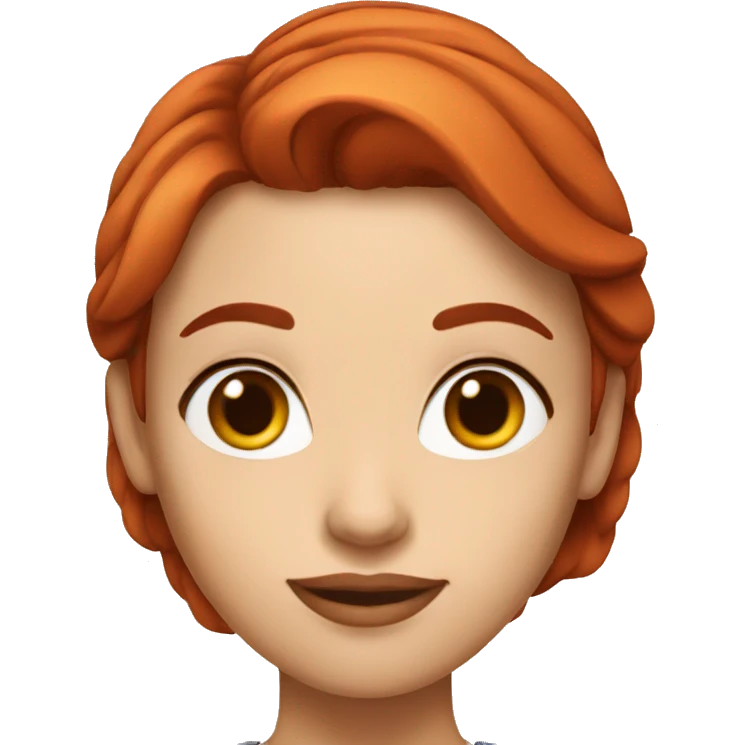 Attractive auburn hair woman emoji
