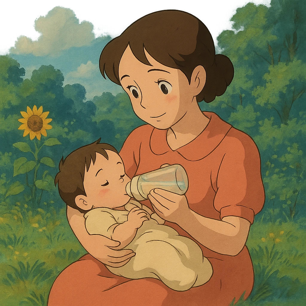 mom feeding baby emoji