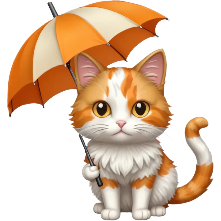 cat holding an umbrella emoji