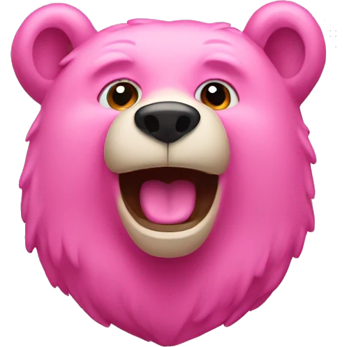 Pink bear emoji