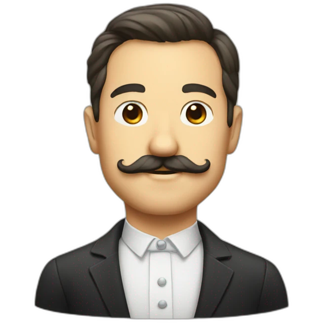 Homme petite moustache emoji