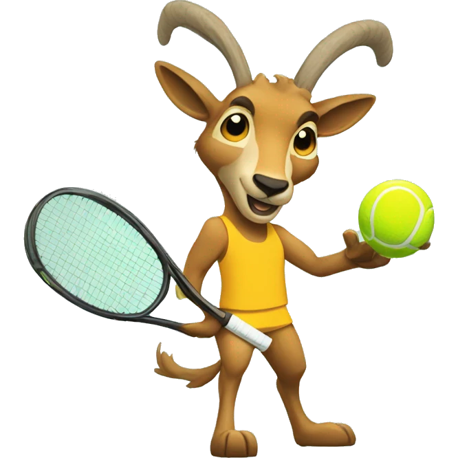Chamois playing tennis emoji