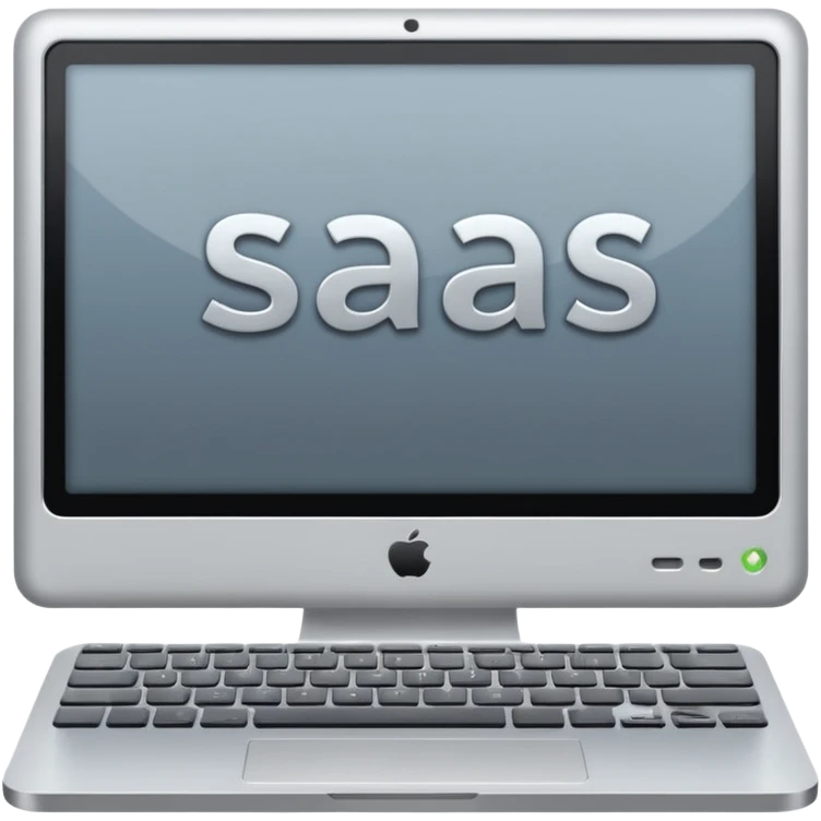 technical looking computer with text "SaaS" emoji