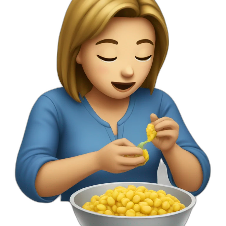 Fille Qui Mange emoji