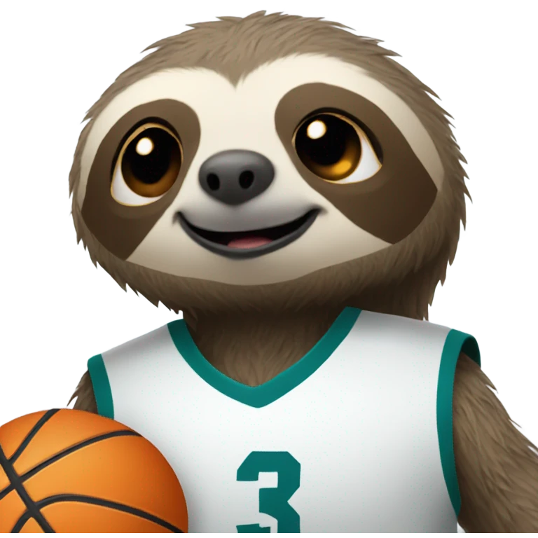 Sloth playing basketball emoji