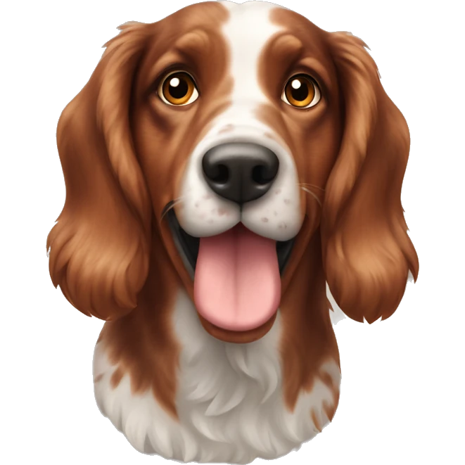 Red and brown Merle hound dog emoji