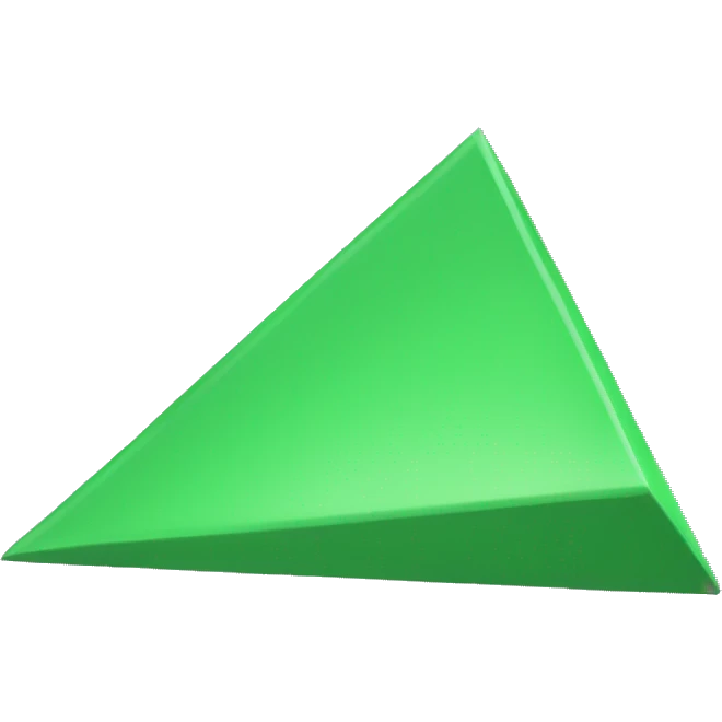 triangulo verde unicolor no 3D emoji