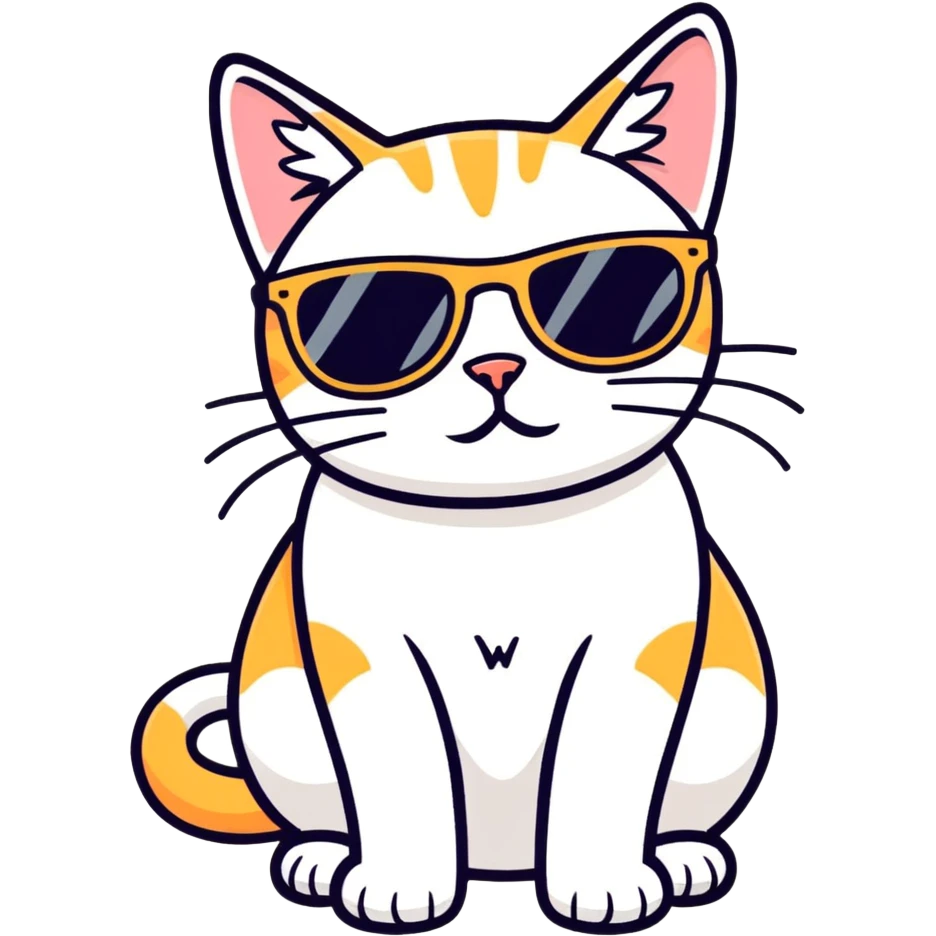 Cat with sunglasses emoji