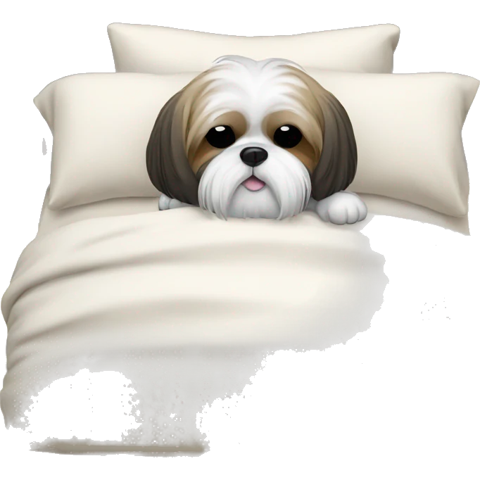 shih tzu sleep an bed emoji