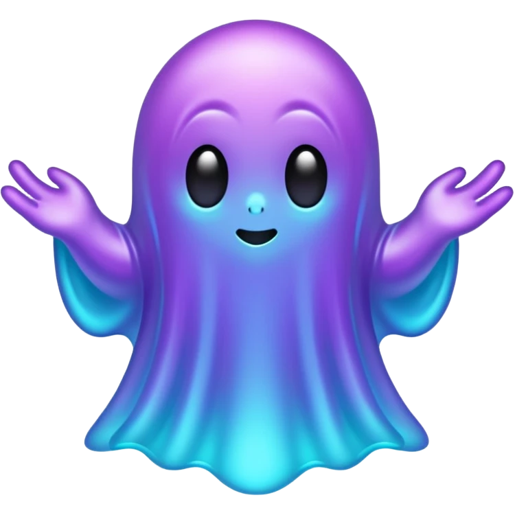 glitter purple and cian ghost glory emoji