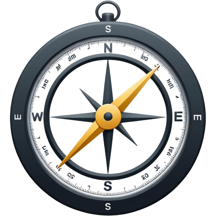 Minimalistic flat vector icon, iOS style, thin black contour on white background. Geometric compass and protractor overlapping. No text, no shadows emoji