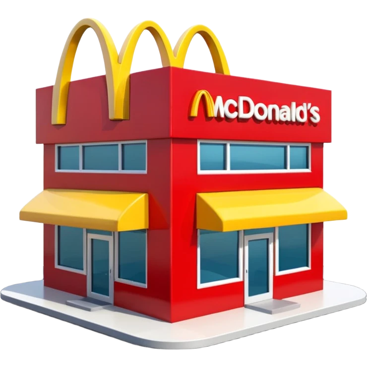 3d McDonald's building emoji