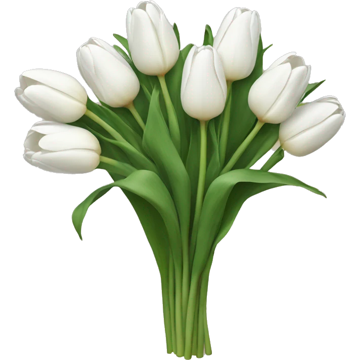 white tulip bouquet  emoji
