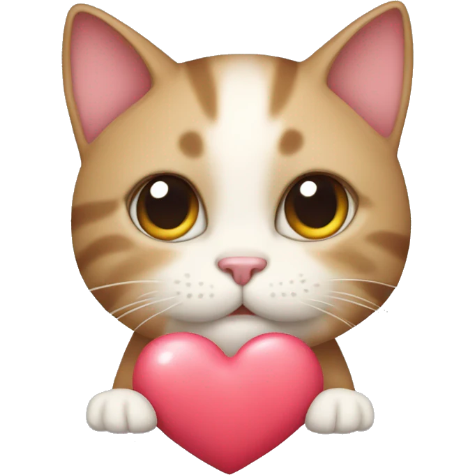 Kitty with the heart emoji