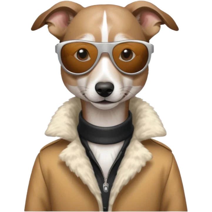 Whippet with sunglasses on emoji