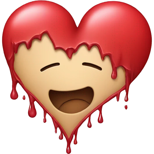 Heart falling apart emoji