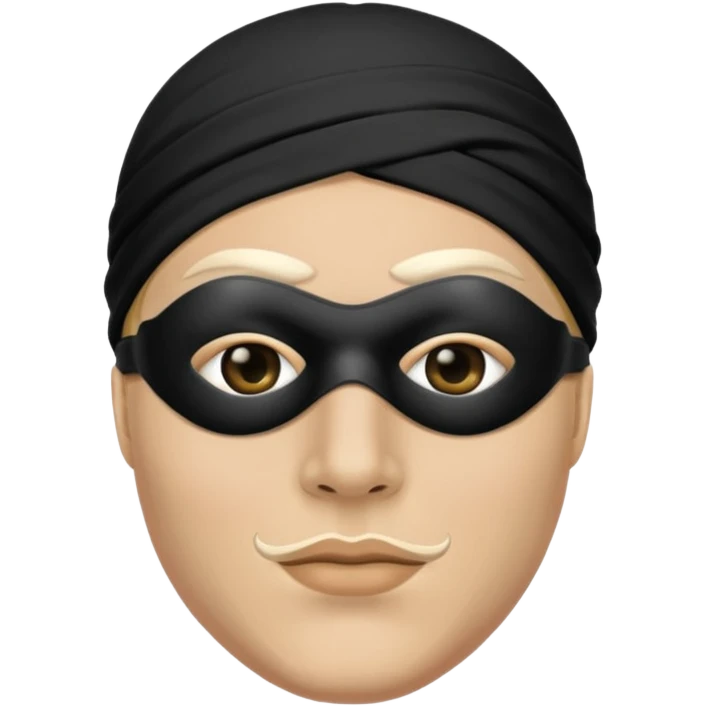 bandit with black eye mask emoji