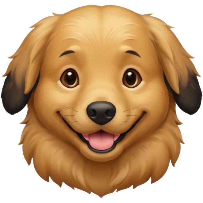 golden retriever with black scubs emoji