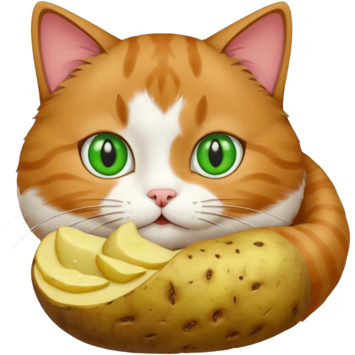 Cat eating a potato  emoji