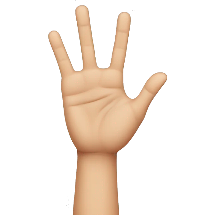 Hand showing 4 fingers emoji