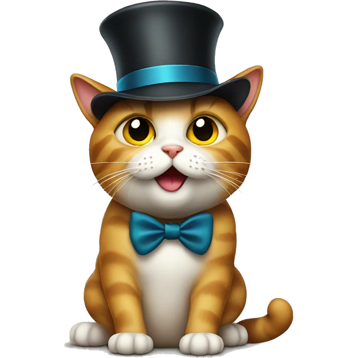 Cat with tophat emoji