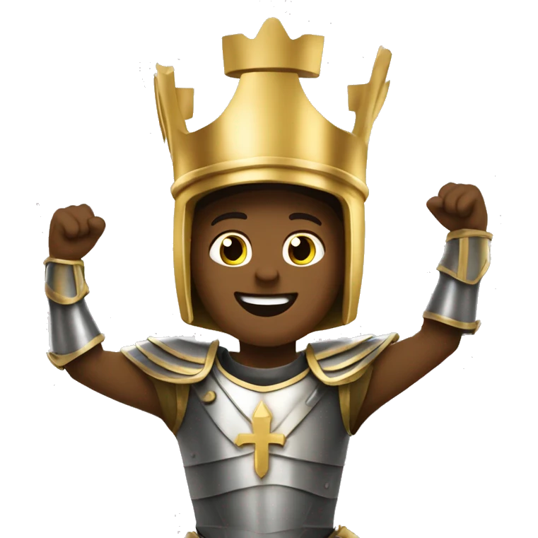 Golden Knight victory celebration hands up emoji