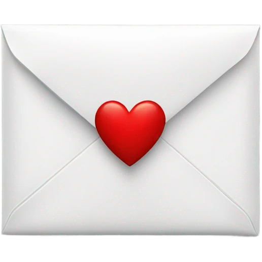 White envelope with a heart on it  emoji