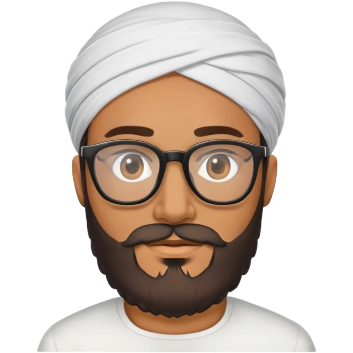 Мужчина араб с бородой и в очках emoji