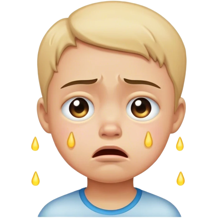 dissapointed crying child emoji