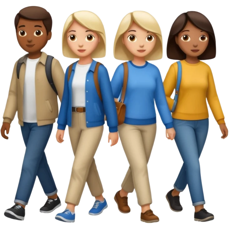 Line of people emoji